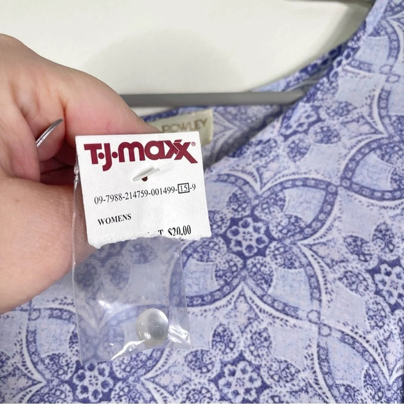 Cynthia Rowley Women’s Purple Short Sleeve Round Neck Blouse Top Size 3X - Picture 3 of 6